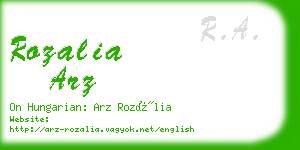 rozalia arz business card